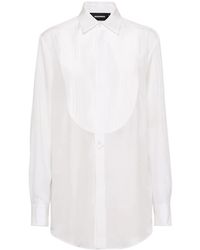 DSquared² - Bib-Collar Cotton Shirt - Lyst