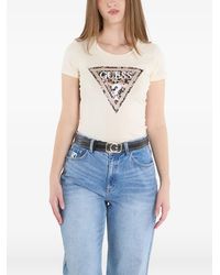 Guess - Triangle Logo T-Shirt - Lyst