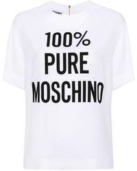 Moschino - Bluse mit Slogan-Print - Lyst