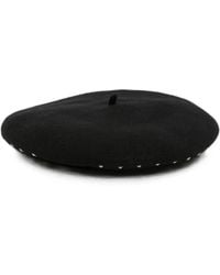 Emporio Armani - Studded Logo-Embroidered Beret - Lyst