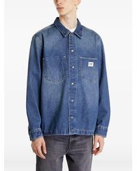 Lee Jeans - Faded-Wash Denim Jacket - Lyst