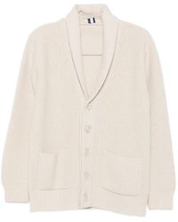 Fedeli - Ribbed-Knit Shawl-Collar Cardigan - Lyst