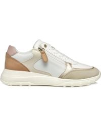 Geox - Alleniee Zip-Fastening Leather Sneakers - Lyst