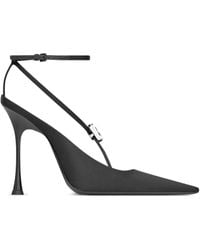 Saint Laurent - Harlow Crystal-Embellished Slingback Pumps - Lyst