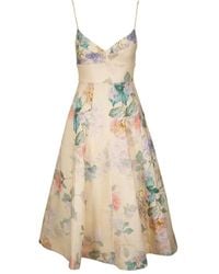 Zimmermann - Kleid mit Blumen-Print - Lyst