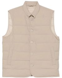 Eleventy - Buttoned Quilted Gilet - Lyst