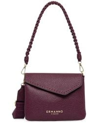 ERMANNO FIRENZE - Braided-Handle Pebbled Shoulder Bag - Lyst