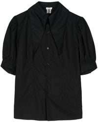Noir Kei Ninomiya - Short-sleeve Cotton Shirt - Lyst