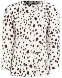 ROWEN ROSE - Dalmatian-Pattern Button-Fastening Jacket - Lyst