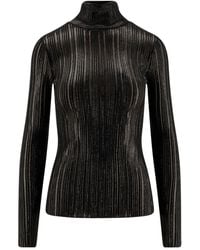 Elisabetta Franchi - Ribbed Turtleneck Top - Lyst