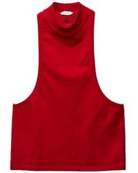Versace - Embroidered-Logo Stretch Cotton-Jersey Tank Top - Lyst