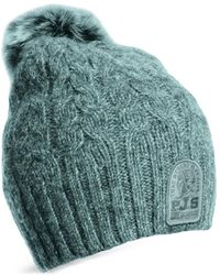 Parajumpers - Cable-Knit Pom-Pom Beanie - Lyst