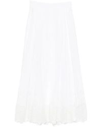 Ermanno Scervino - Lace-Trim Midi Skirt - Lyst