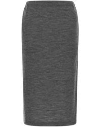 Junya Watanabe - Mélange-Effect Midi Skirt - Lyst