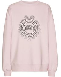 ROTATE BIRGER CHRISTENSEN - Sweatshirt mit Logo-Stickerei - Lyst