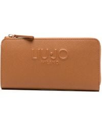 Liu Jo - Logo-Embossed Zipped Wallet - Lyst