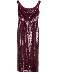 Roland Mouret - Sequin-Embellished Sleeveless Midi Dress - Lyst