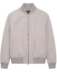 Herno - Suede Bomber Jacket - Lyst