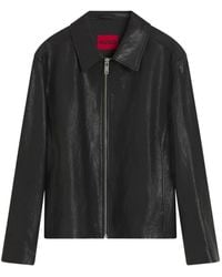HUGO - Leren Jack - Lyst