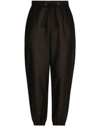 Dolce & Gabbana - Logo-patch Drawstring-waist Trousers - Lyst