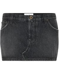 Jean Paul Gaultier - Denim Mini-Rok Met Zak - Lyst