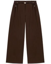 Maje - Wide-Leg Cotton Trousers - Lyst