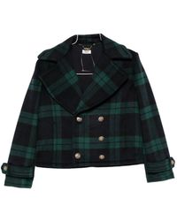 Liu Jo - Check Double-Breasted Jacket - Lyst