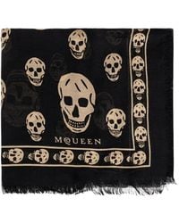 McQueen - Skull-Print Scarf - Lyst