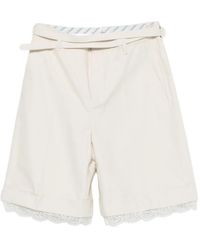 Vivetta - Belted Lace Shorts - Lyst