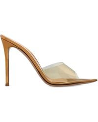 Gianvito Rossi - 120Mm Elle Metallic Pointed-Toe Sandals - Lyst