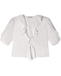 Sandro - Ruffled-Collar Blouse - Lyst