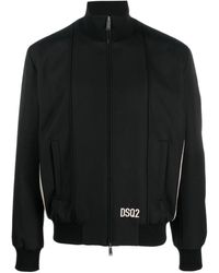 DSquared² - Logo-embroidered Bomber Jacket - Lyst