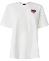 Pinko - Heart Motif Back Print T-Shirt - Lyst