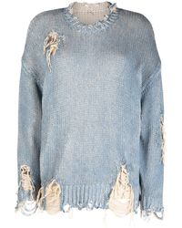 R13 - Pullover im Distressed-Look - Lyst