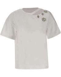 Liu Jo - T-Shirt With Jewel Embroidery - Lyst