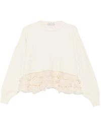 Alberta Ferretti - Ruffled-Trim Sweater - Lyst