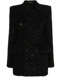 Balenciaga - Chic Tweed Button-Up Jacket - Lyst