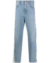 Gcds - Ripped High-Rise Straight-Leg Jeans - Lyst