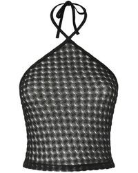 Missoni - Top Van Lamé Viscose Met Raschel Afwerking En Halternek - Lyst