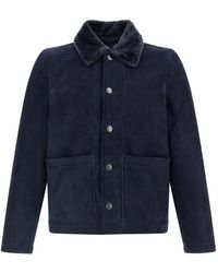 Giorgio Brato - Shearling-Collar Leather Jacket - Lyst