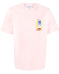 Casablancabrand - T-Shirt aus Bio-Baumwolle mit Print - Lyst