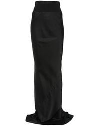 Rick Owens - Coda Slim-Fit Satin-Finish Maxi Skirt - Lyst