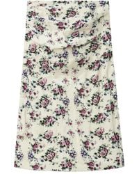 Tory Burch - Printed Velvet Midi Skirt - Lyst