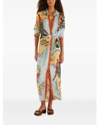 FARM Rio - Beaches Path Collared Buttoned Maxi Dress - Lyst