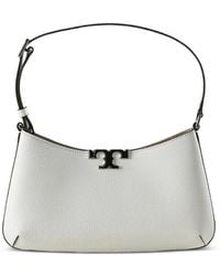 Tory Burch - Eleanor Logo-Plaque Pebbled-Leather Shoulder Bag - Lyst