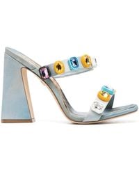 Roberto Cavalli - Wild Leda Print Sandals - Lyst