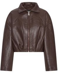 ROTATE BIRGER CHRISTENSEN - Bonded Leather Jacket - Lyst