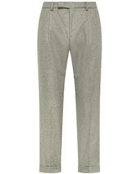 Cruna - Tortona Pleated Turn-Up Trousers - Lyst