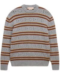 Marni - Pull À Effet Usé Rayé - Lyst