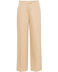 Miu Miu - Pantaloni Dritti Con Vita Media - Lyst